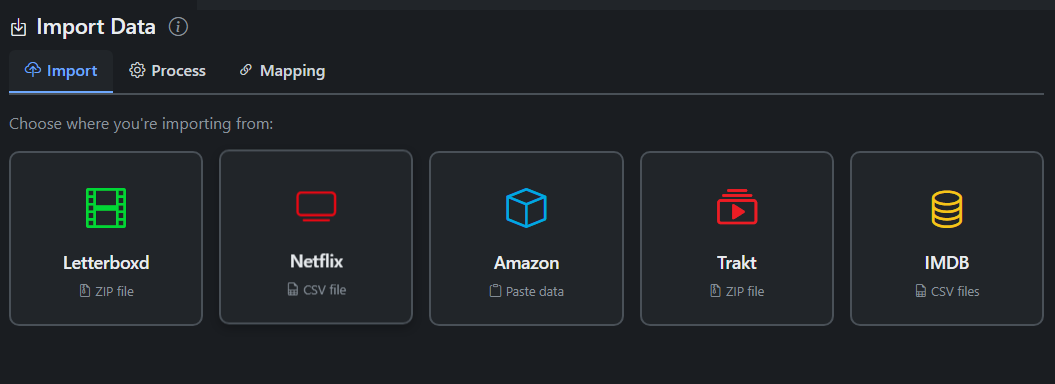 Import data